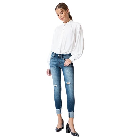New KanCan Low Rise Super Skinny Jeans Distressed - Picture 1 of 15